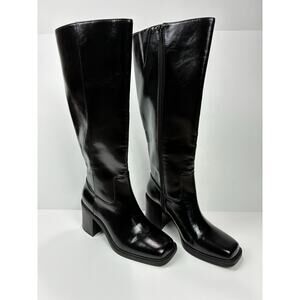 I.N.C. Mariah Minimalist Goth Dark Academia Knee High Boots 8.5M Black